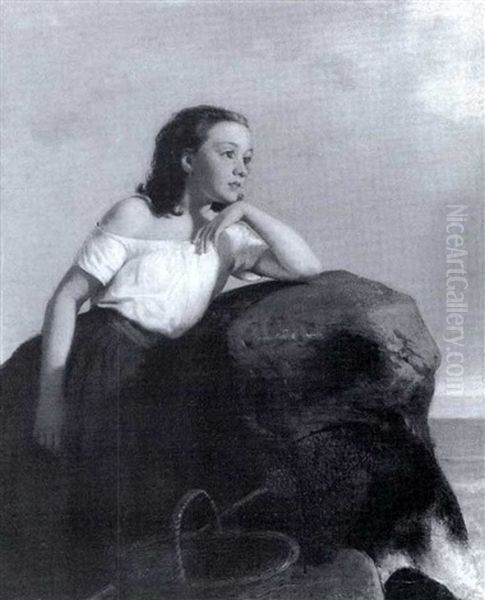 Gazing Out To Sea Oil Painting by Seymour Joseph Guy