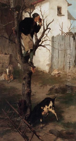 Gefangen! Oil Painting by Nikolaus Gysis