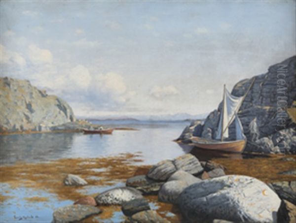 Strandhogg Oil Painting by Lauritz Haaland