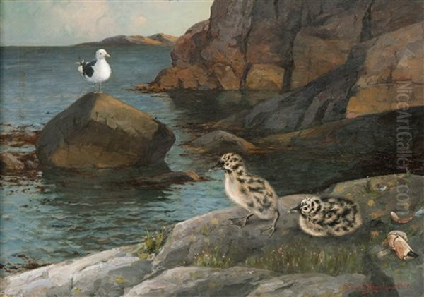 Makunger Oil Painting by Lauritz Haaland