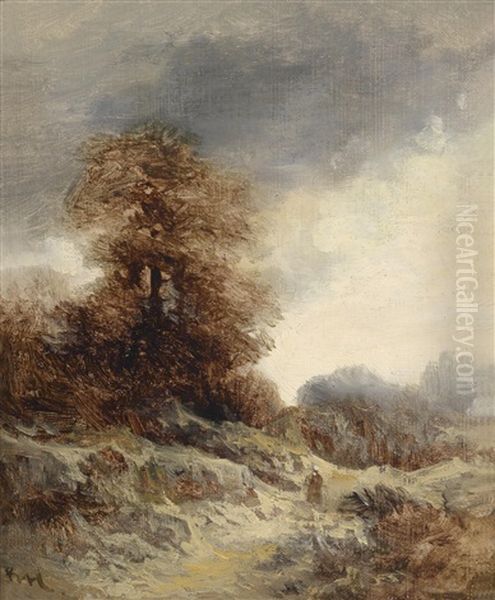 Herbstlandschaft Mit Figurlicher Staffage Oil Painting by Remigius Adriannus van Haanen