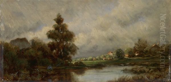 Flusslandschaft Oil Painting by Remigius Adriannus van Haanen