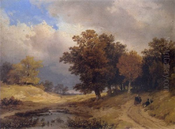 Rast Am Wegrand Oil Painting by Remigius Adriannus van Haanen