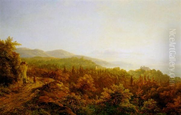 Sommerabend Am Bosporus Oil Painting by Remigius Adriannus van Haanen