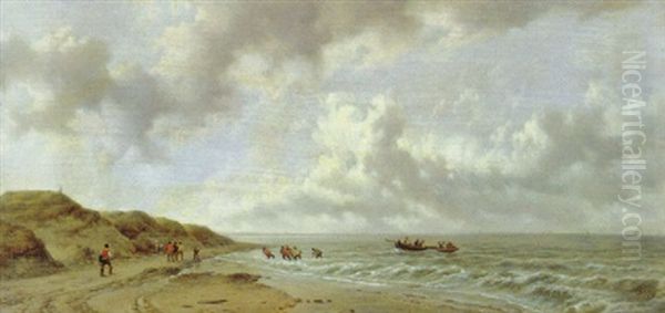 Strandgezicht Oil Painting by Remigius Adriannus van Haanen