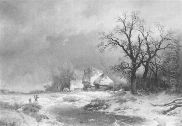 Die Heimkehrenden Kinder Oil Painting by Remigius Adriannus van Haanen