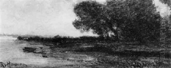 Fluslandschaft Oil Painting by Remigius Adriannus van Haanen