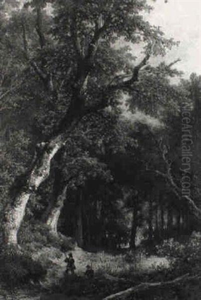 Springtime Oil Painting by Remigius Adriannus van Haanen