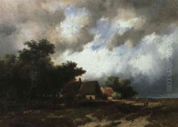 Aufziehendes Gewitter Oil Painting by Remigius Adriannus van Haanen