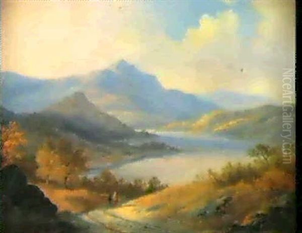 Blick Ins Flusstal Oil Painting by Remigius Adriannus van Haanen