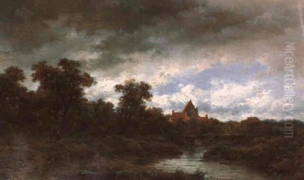 Aufziehendes Gewitter Oil Painting by Remigius Adriannus van Haanen