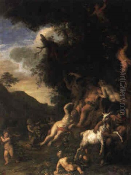 Bacchanal Oil Painting by Cornelis Cornelisz Van Haarlem