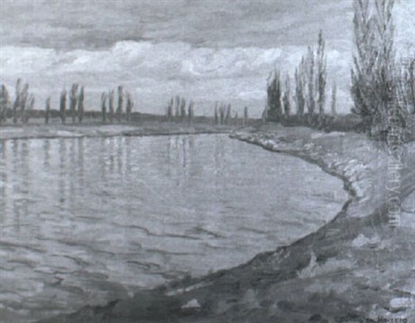 Am Altrhein Oil Painting by Gustav Haas