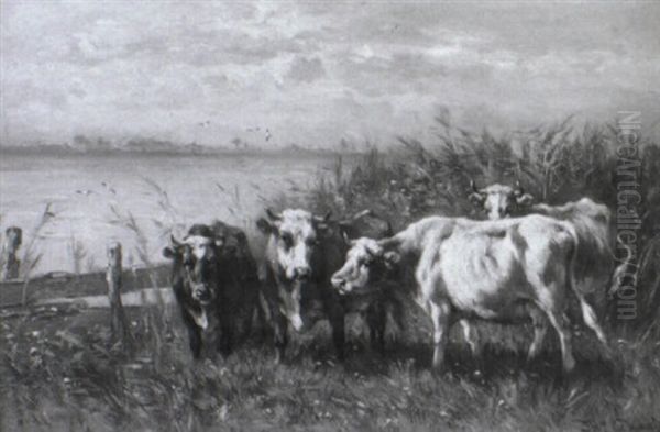 Hollandische Kustenlandschaft Im Hochsommer Oil Painting by Johannes-Hubertus-Leonardus de Haas