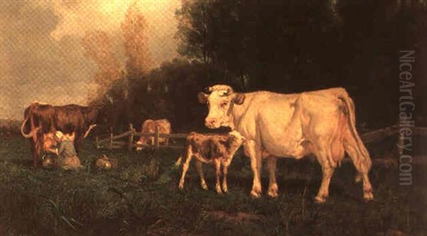 La Traie Oil Painting by Johannes-Hubertus-Leonardus de Haas