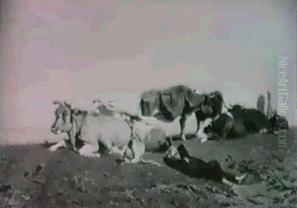 Le Jeune Vacher Oil Painting by Johannes-Hubertus-Leonardus de Haas