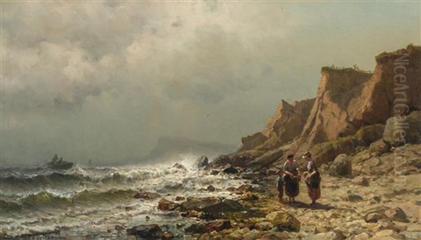 At Montauk Point Oil Painting by Mauritz F. H. de Haas