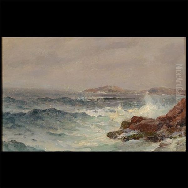 Crashing Waves Oil Painting by Mauritz F. H. de Haas