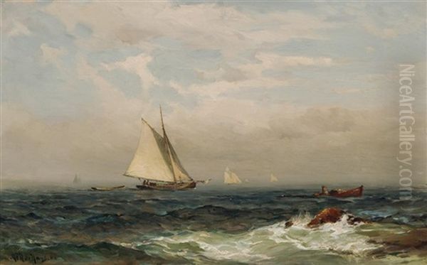Morning Catch, Long Island Oil Painting by Mauritz F. H. de Haas
