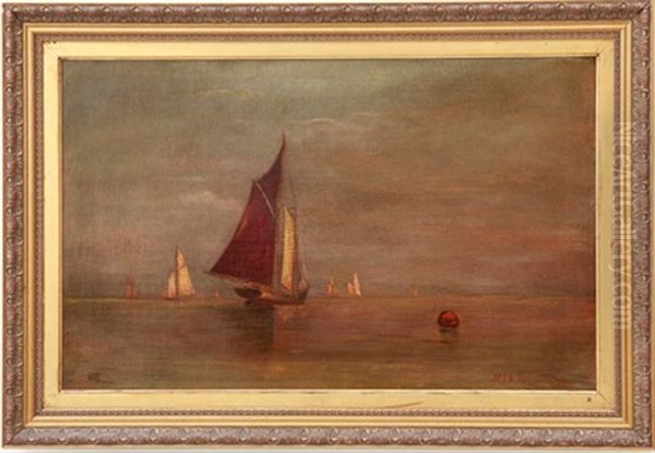 Sailboats Oil Painting by Mauritz F. H. de Haas