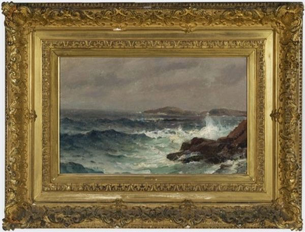 Coastal Scene Oil Painting by Mauritz F. H. de Haas