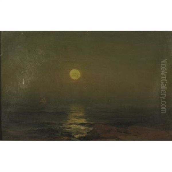 Moonlight Oil Painting by Mauritz F. H. de Haas