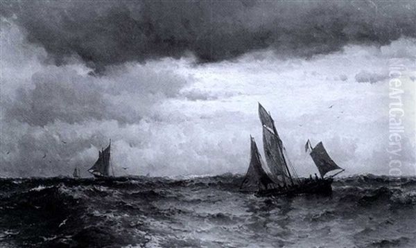 Sailing For Home Oil Painting by Mauritz F. H. de Haas