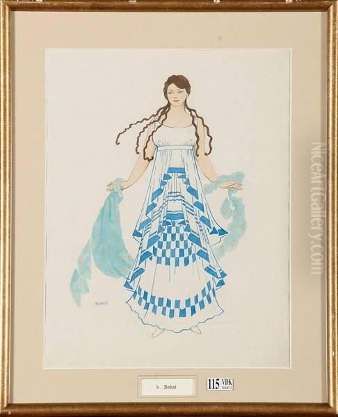 Projet De Costume De Theatre Oil Painting by Leon Samoilovitch Bakst