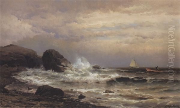 Gray Day At Marblehead Oil Painting by Mauritz F. H. de Haas
