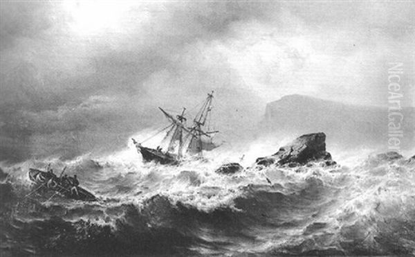 The Shipwreck Oil Painting by Mauritz F. H. de Haas