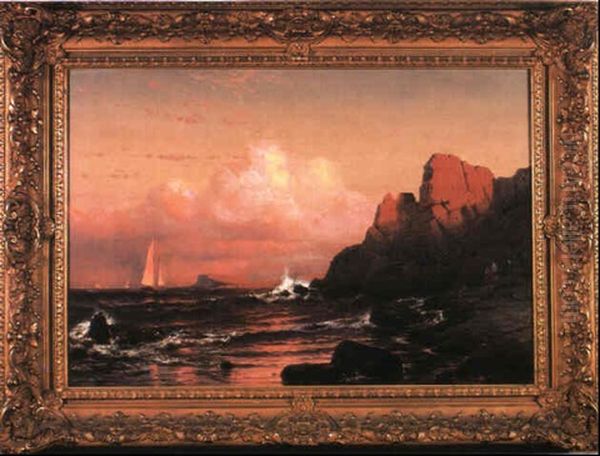 Sunset Off Grand Manan Oil Painting by Mauritz F. H. de Haas