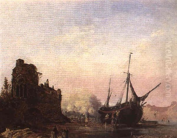 Marine Hollandaise Oil Painting by Mauritz F. H. de Haas