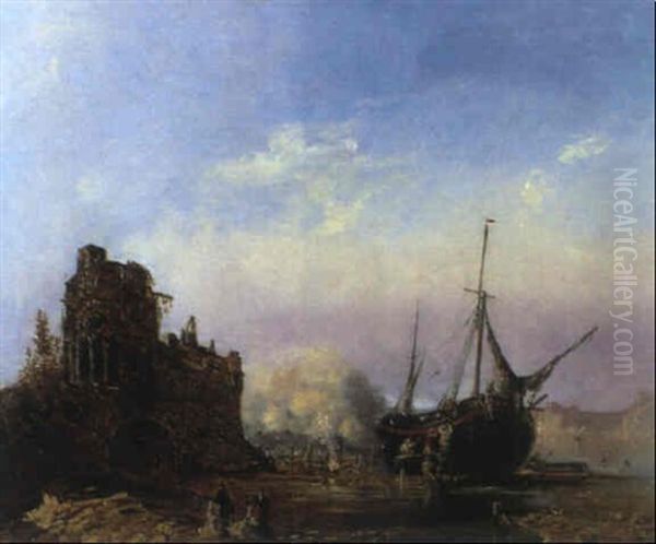 No Title Given Oil Painting by Mauritz F. H. de Haas