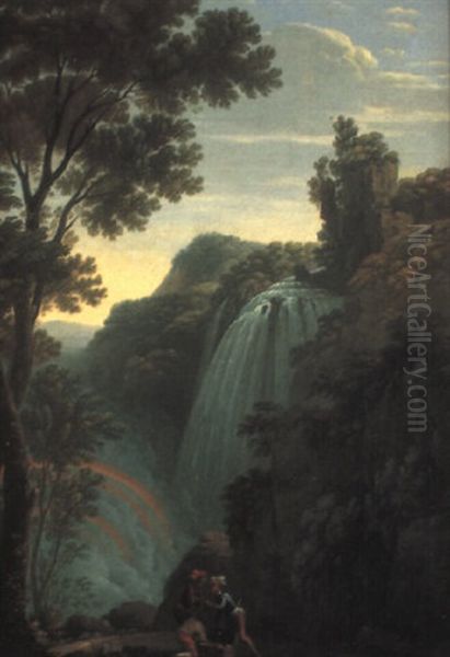 Die Wasserf,lle Bei Terni Oil Painting by Johann Gottlieb Hackert