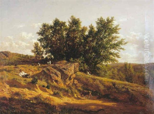 Paisaje Con Pastor Oil Painting by Carlos de Haes