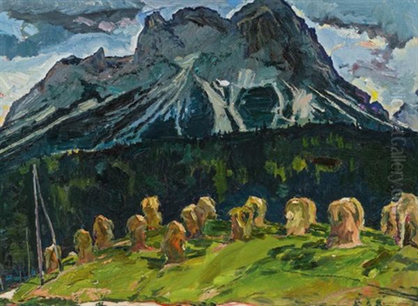 Sonnspitze Im Auserfern Oil Painting by Rudolf Hafner