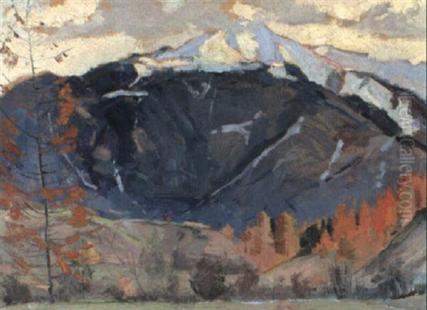 Herbsttag In Trins, Tirol Oil Painting by Rudolf Hafner