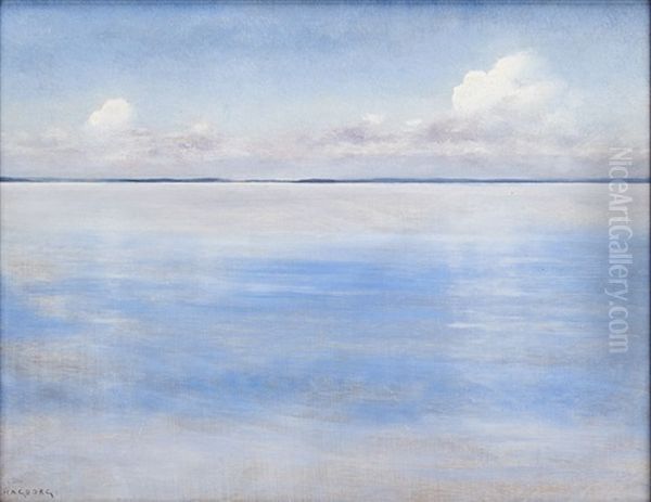 Hav Och Moln; Normandie Eller Bretagne Oil Painting by August Vilhelm Nikolaus Hagborg