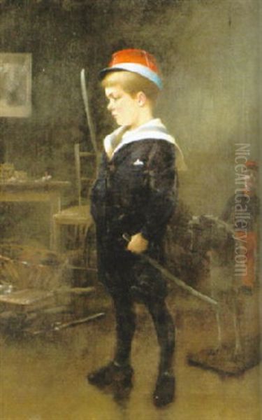 Jean Oil Painting by August Vilhelm Nikolaus Hagborg