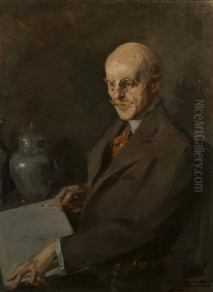 Portrait Of Gordon Grant Oil Painting by Ben Ali Haggin
