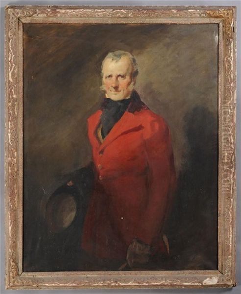 Portrait Of A Gentleman In Hunting Pinks Oil Painting by Ben Ali Haggin