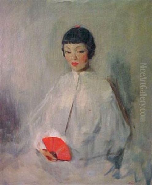 Portrait Of An Actress Oil Painting by Ben Ali Haggin