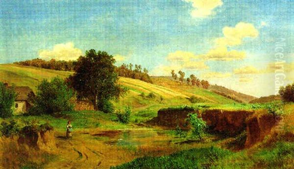Landschaftsstuck Oil Painting by Ludwig Halauska