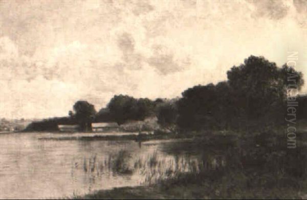 Sommer Am Kammersee Oil Painting by Ludwig Halauska