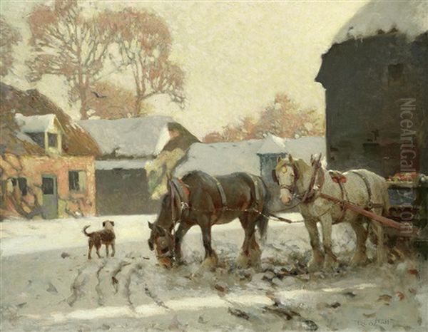 One Winter's Morn Oil Painting by Frederick Hall
