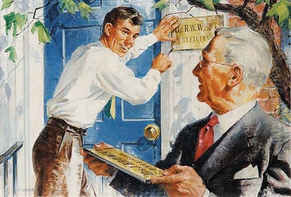 Untitled (new Doctor's Office) Oil Painting by Joseph Sydney Hallam