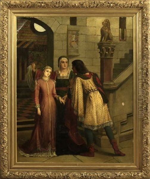 The Nurse Arranging A Meeting For The Lovers Romeo And Juliet Oil Painting by Charles Edward Halle