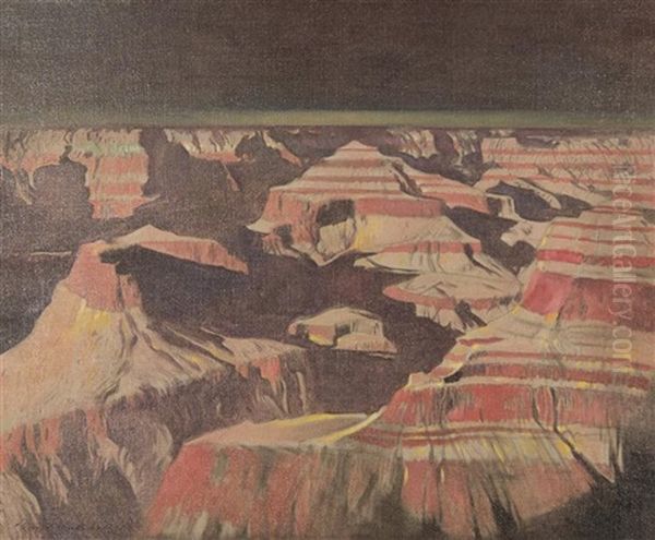 Grand Canyon Oil Painting by George Hawley Hallowell