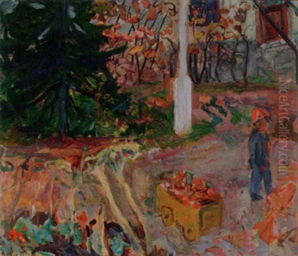 Host Oil Painting by Eric C. Hallstroem