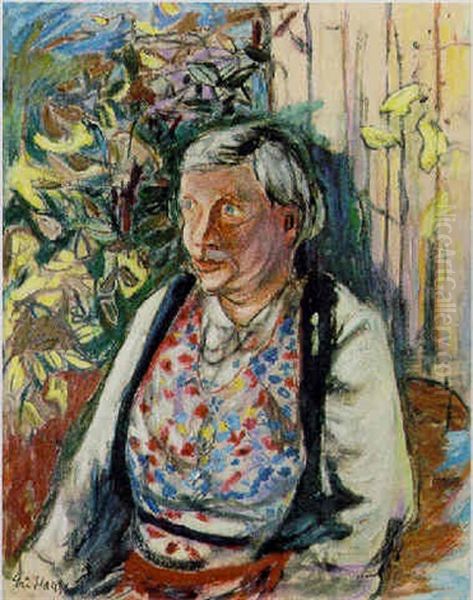 Mor Lina Fran Simpnas Oil Painting by Eric C. Hallstroem